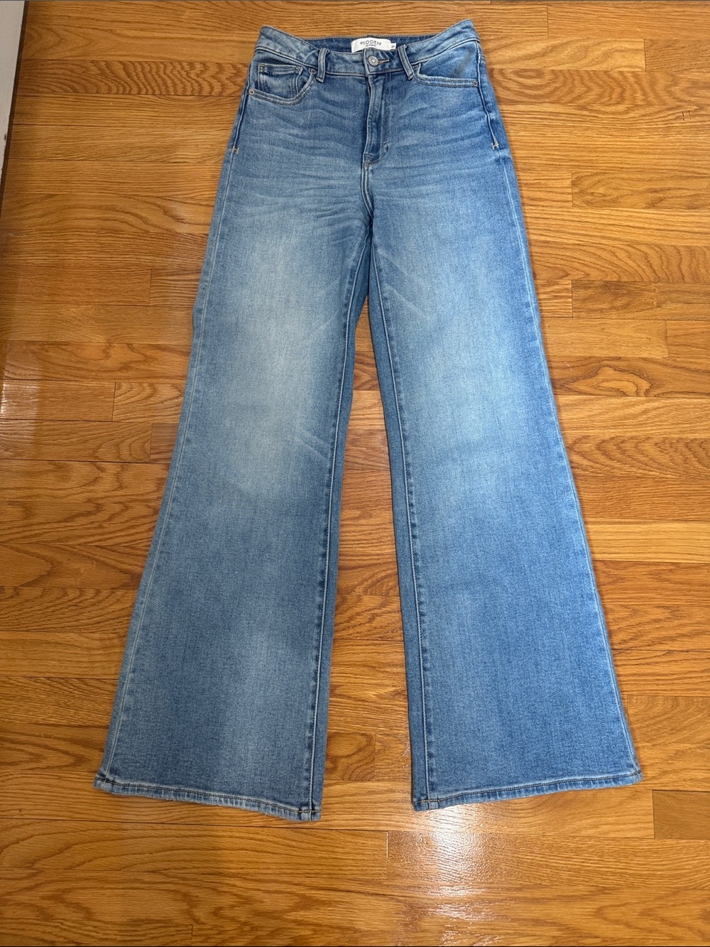 HIDDEN High-Rise Wide Leg Women's Jeans in Medium Wash